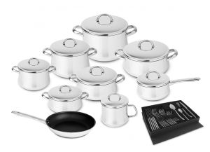 Conjunto de 9 peças Lotus + faqueiro Silampos